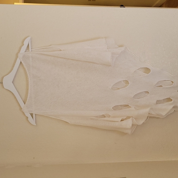 PierAntonio Gaspari white linen top drape type edgy garment made in Italy - Picture 7 of 10